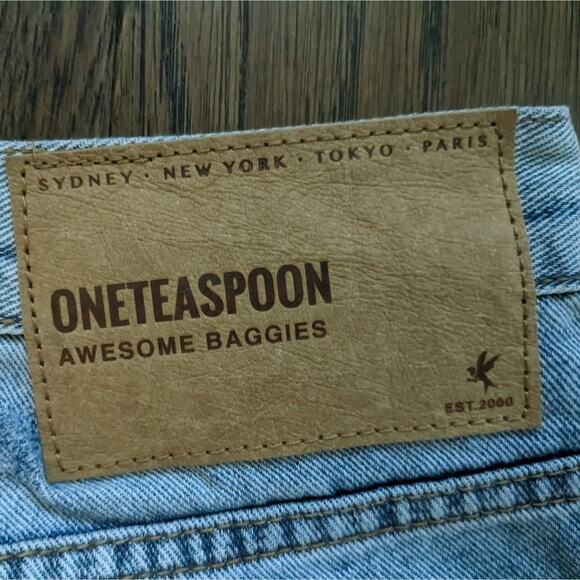 One Teaspoon Awesome Baggies Distressed Jeans Montana Blue Size 29 NEW - Picture 14 of 15